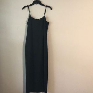 Vintage Adrianna Papell Evening Dress Black Slip